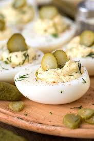Deviled Eggs Are The Perfect Addition To Any Party Or Gathering And A Staple At Our Ham Dinners These Are The Pickle Recipes Homemade Recipes Homemade Pickles