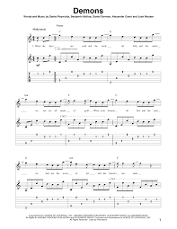 Ich suche klaviernoten zum ausdrucken. Demons Noten Imagine Dragons Gitarre Solo