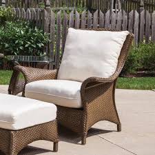Lloyd Flanders Mandalay Tortuga Patio Chair With Cushions Frame Color White Cushion Color Wild Rosette Lounge Chair Outdoor Patio Chairs Lloyd Flanders