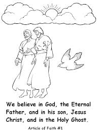 That christ will reign personally upon the earth; Article Of Faith Coloring Pages