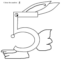 80 skookum number 5 coloring page. Number 5 Coloring Printable Page For Kids