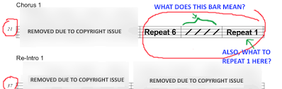 Double bar line these indicate some change in the music, such as a new musical section, a new key signature, or a new time signature. What Does The Music Notation Mean In A Music Drum Score Music Practice Theory Stack Exchange