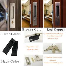 Though few models are currently available, there are a few types of smart locks for sliding doors. Invisible Door Lock Sliding Wood Barn Door Locks Door Furniture Hardware On Sale Ebay