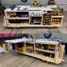 My Workbench Mobile Project Center Inspired By Dewalt And Kreg Hope You Enjoy It As Much As I D Workbench Plans Diy Garage Workbench Plans Garage Work Bench