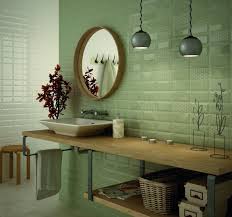 Wandfliese Equipe Metro Olive Glanzend 7 5x15 Cm Badezimmer Dekor Wandfliesen Kuche Und Runde Badezimmerspiegel