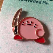Knife Kirby 3d Printed Pin Etsy Enamel Pins Kirby Custom Pins