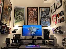 Just Built Out An Nzxt H1 Did Some Light Cable Management And Cleared Out Some Clutter Battlestation Work Space Comic Book Rooms