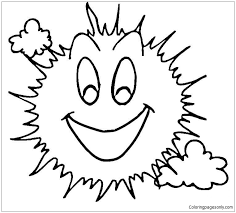 It has a diameter of 109 times the diameter of the earth, causing the sun to have a very large gravitational force. Smiling Sun Coloring Pages Natural Phenomena Coloring Pages Coloring Pages For Kids And Adults