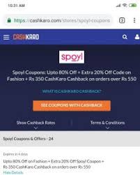 Spoyl Exclusive Cashback Offer Save Rs 350 On Orders Rs 550 And Above