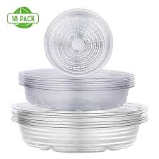 Geo pot fabric pots are better than plastic containers because they help the plant by aerating the root zone and stopping roots from circling. Amazon Com Remiawy Clear Plant Saucers 18 Pack Flower Pot Drip Trays For Indoor Outdoor Plants Garden Saucers Plan Plant Saucers Plant Saucer Plant Pot Diy