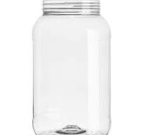 128 oz. Clear PET Plastic Wide Mouth Jar, 110mm 110-400 (Bulk Pack)