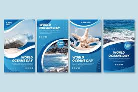 Scientists are working to reverse the effects of pollution and climate. Free Vector Flat World Oceans Day Instagram Stories Collection