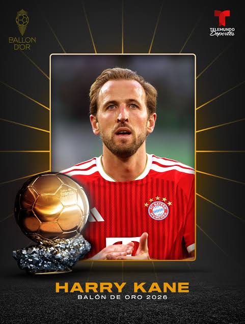 🏆🇬🇧 ¡HARRY KANE, BALÓN DE ORO! ⚽ Kane se coronó como el mejor jugador del mundo y es el primer inglés en lograrlo desde Michael Owen en 2001, y sucede a Ousmane