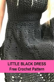 This Crochet Little Black Dress Pattern Is Simple And Beautiful Crochet Dress Pattern Crochet Dress Pattern Free Sweater Dress Pattern