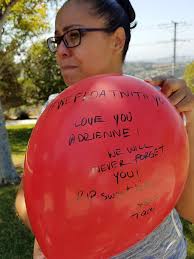 The balloon release yesterday to honor the passing of our sweet Madi! We  love you and miss you! Till we meet again!!!