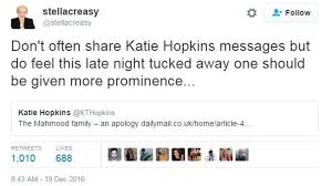 Rather than joining katie hopkins in slamming diversity, people have been celebrating it. Katie Hopkins Apologises To Family Over Al Qaeda Claims Bbc News
