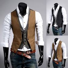 Free Shipping Fashion Men S Suit Vest Casual Top Slim Fit Luxury Business Dress Vest For Men 3 Buttons Black Brown Casual Vest Mens Outfits Mens Dress Vests