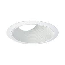 Nuwatt 6 adjustable round recessed led ceiling light (6 pack) 5 cct: Halo 6 In White Recessed Lighting With Sloped Ceiling Trim With Baffle 456w The Home Depot