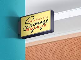 Retail Store Sign Branding Mockup Psd Http Www Design Share Com 2017 10 Retail Store Sign Branding Mockup Ps Wall Signage Branding Mockups Psd Shop Signage