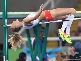 The high jump is a track and field event in which competitors must jump unaided over a horizontal bar placed at measured heights without dislodging it. Zpszp5mfly14rm