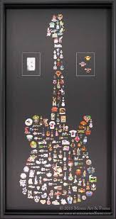 Hard Rock Cafe Pins Mounted In The Shape Of A Guitar Was A Time Consuming Project But Certainly Well Worth I Hard Rock Cafe Pin Collection Displays Hard Rock