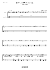 5 / 5 20 мнений. Drums Sheet Music Just Can T Get Enough Easy Level Depeche Mode