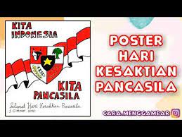 Cara Menggambar Membuat Poster Tema Hari Kesaktian Pancasila Ep 268 Youtube Gambar Cara Menggambar Belajar Menggambar