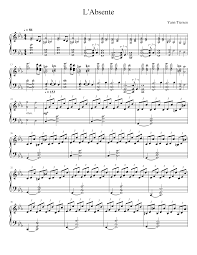 Musicnotes features the world's largest online digital sheet music catalogue with over 400,000 arrangements available shop our newest and most popular yann tiersen sheet music such as la valse d'amelie intermediate, comptine d'un autre été : Yann Tiersen L Absente Sheet Music For Piano Solo Musescore Com