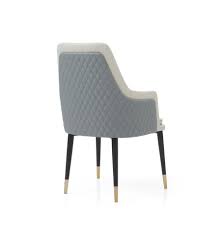 Modrest Duval Modern White Grey Dining Chair Shoptorious Gray Dining Chairs Furniture Modern Dining Chairs White