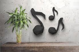 Papercraft Music Notes Papercraft Papercraft 3d Pdf Diy Gift Low Poly Papercraft Papercraft Pdf 3d Pdf Music Papercraft Music Decor Background Diy Photo On Wood Music Decor