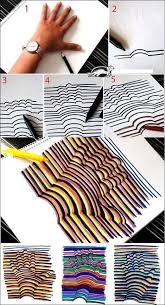 How To Draw 3d Hand Easy Tutorial For 3d Image Optical Illusion Trick On Paper Crafts To Do Art For Kids Art Projects