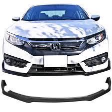 Kevmannz civic 10th gen 2017 with kevmannz full wide facebook. Fits 16 18 Honda Civic 10th Gen Type R Style Front Bumper Lip Black Pu Car Truck Parts Motors