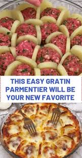 Boil Potatoes And Slice Them Arrange With Meatballs And Cheese And Bake For A Delicious French Treat Beefdishes B In 2020 Easy Casserole Recipes Recipes Beef Recipes