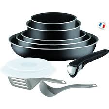 Set inox comporte 3 petits faitouts avec couvercle (16 ,18 et 20 cm). Batterie De Cuisine Inox 18 10 Tefal Cdiscount