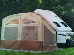 Awning Screen Room On A Forest River A Frame Folding Camp Trailer A Frame Camper Aliner Campers Camping Trailer