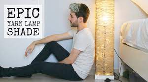 Coat the exterior of shade with black spray paint; Diy Epic Yarn Lamp Shade Ikea Renovation Dandiy Youtube