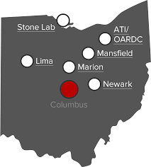 Map of west virginia, ohio, kentucky and indiana. The Ohio State University