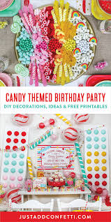 We're sure these won't last long at your carnival theme party! Candy Themed Birthday Party Just Add Confetti