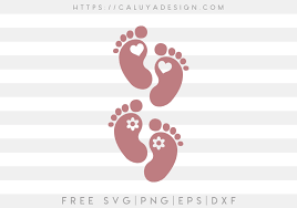Download Free Baby Feet Set Svg Caluya Design
