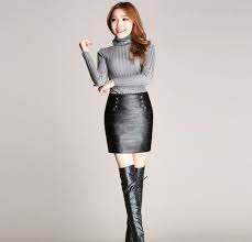 格好良く決まるレザーミニスカート ファッション 女子ファッション 洋服