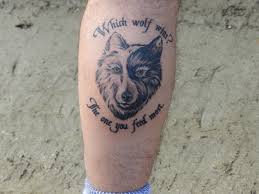 The Wording Not The Tattoo Yin Yang Wolf Wolf Tattoo Tattoos