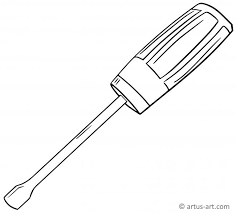 Free for commercial use no attribution required high quality images. Screwdriver Coloring Page Printable Coloring Page Artus Art