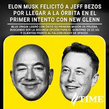 Elon Musk felicitó a Blue Origin tras el exitoso lanzamiento de su cohete  New Glenn desde Cabo Cañaveral, Florida. En un mensaje en X, Musk destacó  el logro de alcanzar la órbita