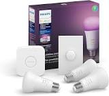 Hue 553933 Colour and White Ambiance Starter Kit Smart Light Bulb Philips