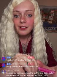 at a buffet, i personally sneak corndogs into the buffet so others can  enjoy them. I hide 6 corndogs in my jacket pockets. it then, is a joy for  me to see other patrons of the establishment eat my ...