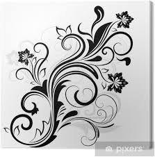 Check spelling or type a new query. Black And White Floral Design Element Isolated On White Canvas Print Pixers We Live To Change