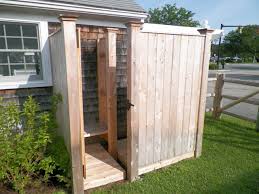 Our cape cod outdoor shower kit enclosures are easy to assemble and made to last. Outside Showers Cape Cod Fence Company