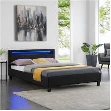 Boxspringbetten xxl betten bett in 140x200cm jetzt online betten bestellen! Polsterbett Jordie 140 X 200 Cm Mit Led Inkl Lattenrost Stoffbezug In Schwarz