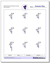 Free And Ready To Print Long Division Worksheets With Remainders And Detailed Division Worksheets Long Division Worksheets Division With Remainders Worksheet