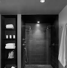 Mostly that's because of the fact that mostly all bathroom appliances are white. Room Decor Ideas Bathroom Ideas Luxury Bathroom Black Modern Bathroom Accessories Black Vin Black Bathroom Decor Grey Bathroom Interior Bathroom Design Black